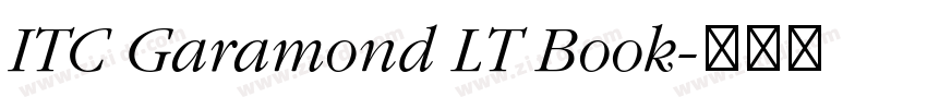 ITC Garamond LT Book字体转换